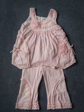 Shabby Chic Isobella & Chloe pink set, size 12M